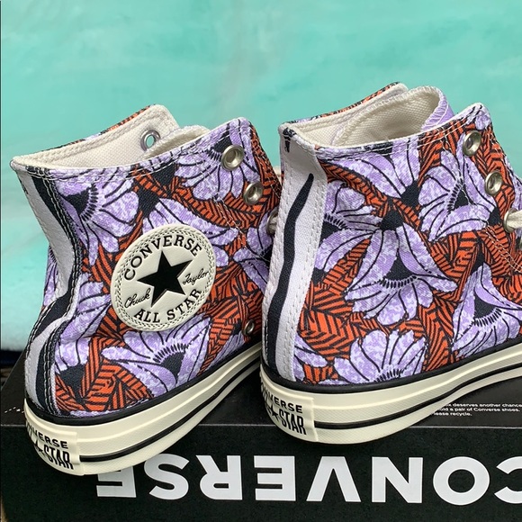 CONVERSE CTAS HI EGRET/ORANGE/LIGHT BLUE WMNS - Picture 10 of 16